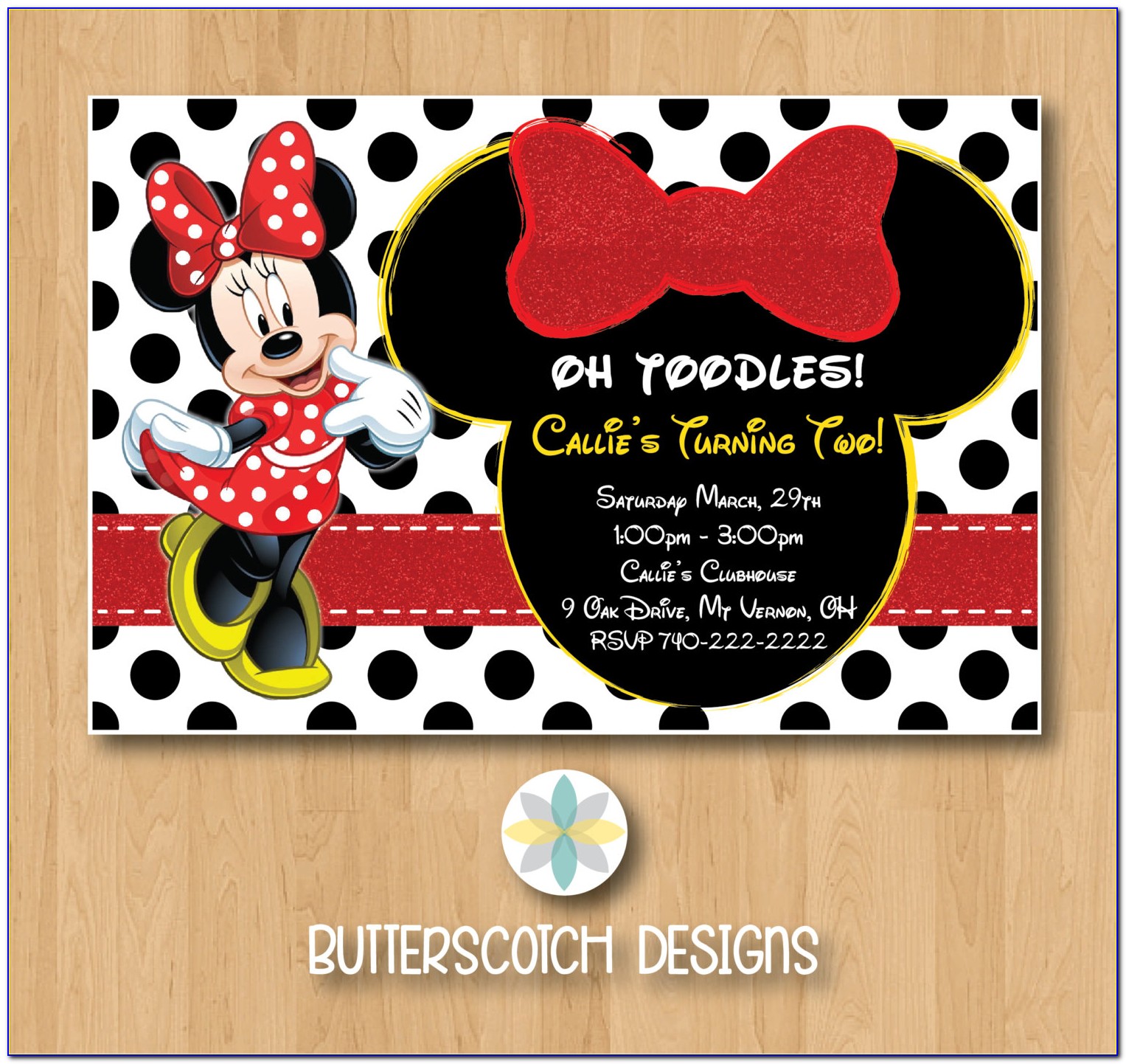 Free Printable Red Minnie Mouse Invitations