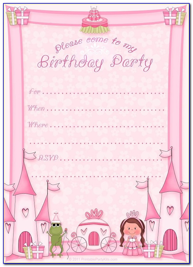 Free Printable Teenage Girl Birthday Invitations