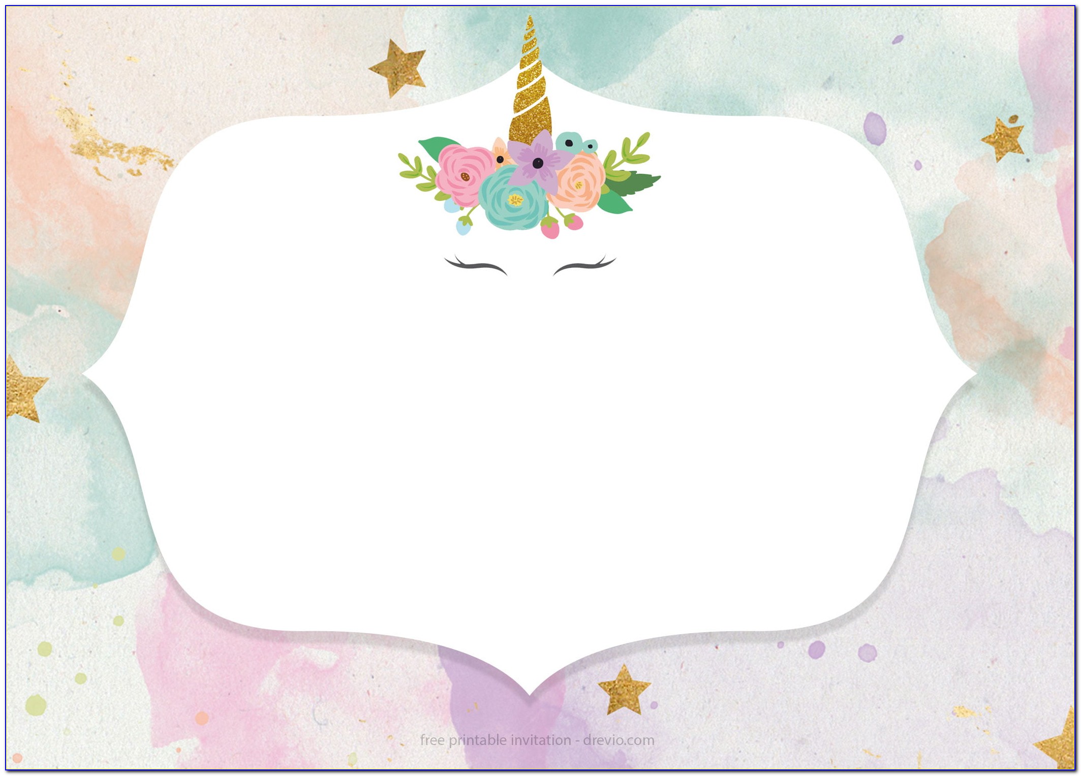 Free Unicorn Baby Shower Invitation Download