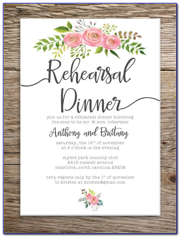 Free Wedding Rehearsal Dinner Invites