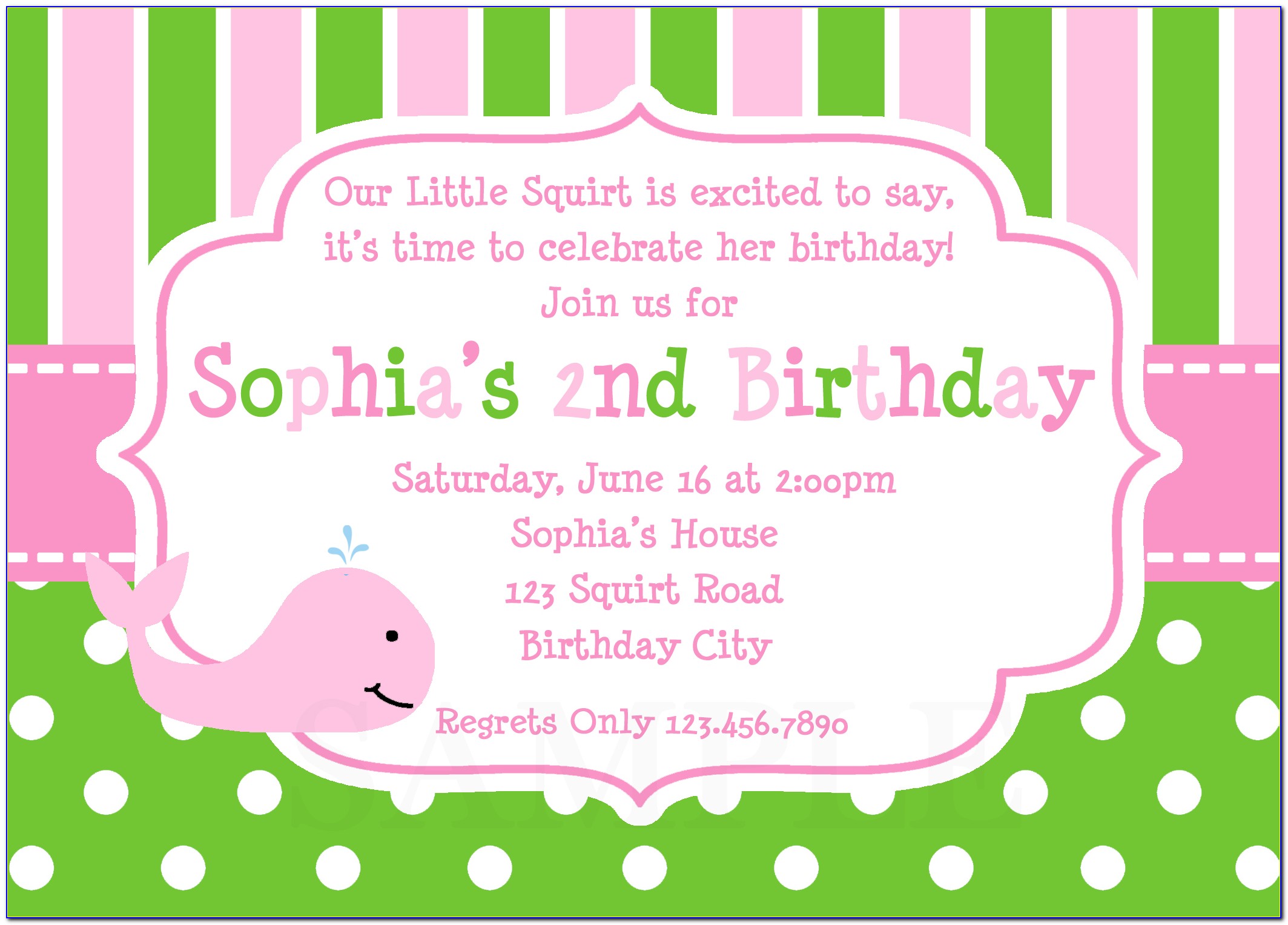 Girl Birthday Invitations With Picture