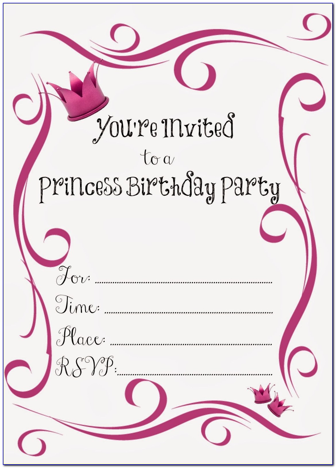 Girls Birthday Invitations