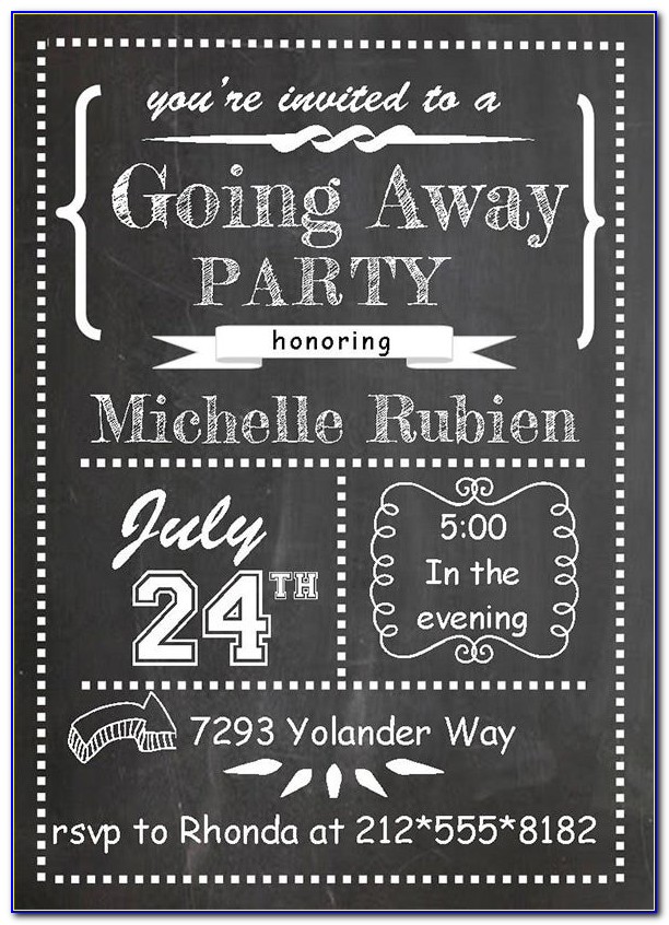 Going Away Party Invitations