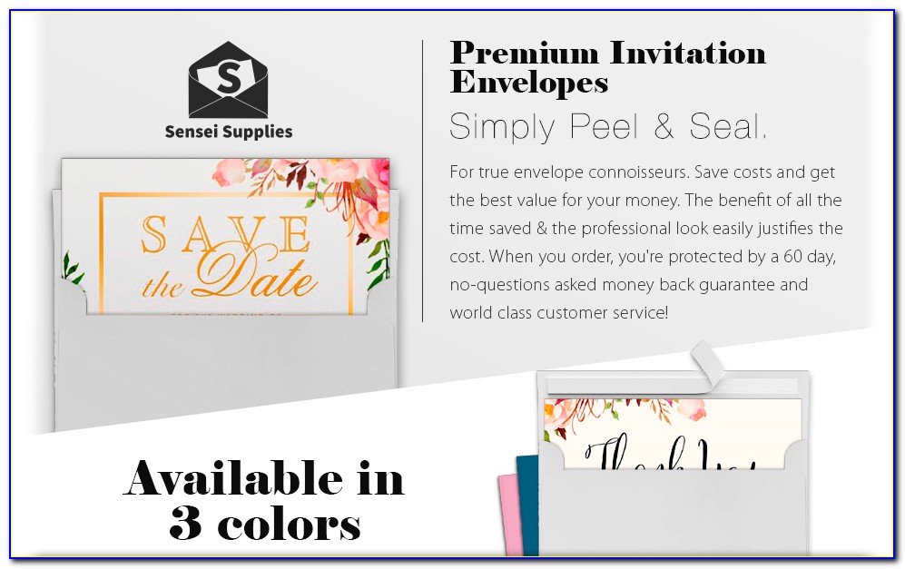 Gold 5x7 Invitation Envelopes