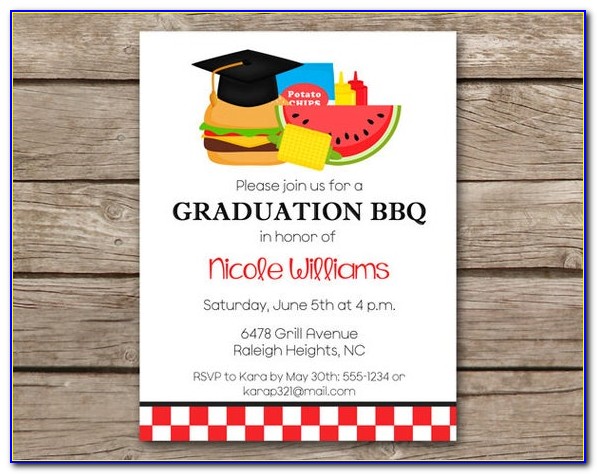 Graduation Bbq Invitations