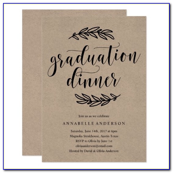 Graduation Dinner Party Invitations