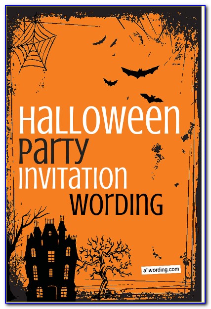 Halloween Invitation Wording + Bring Food