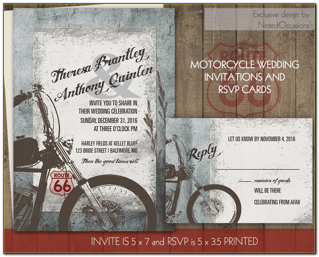 Harley Davidson Wedding Anniversary Cards