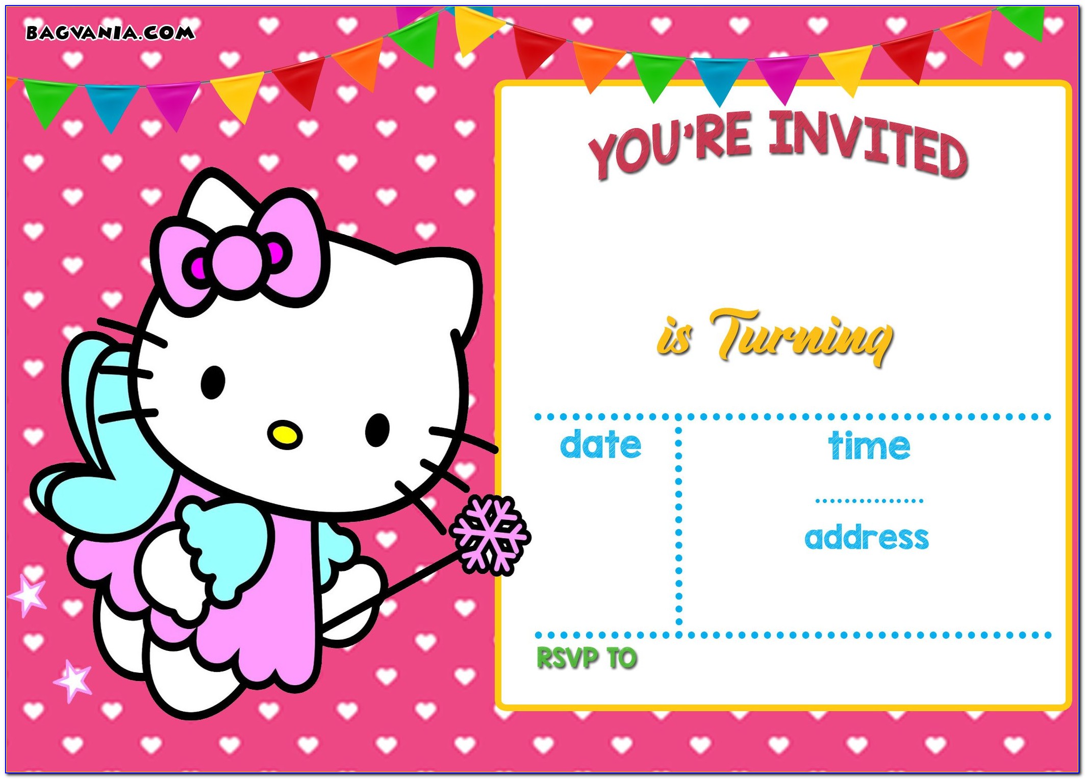 Hello Kitty Invitation Design