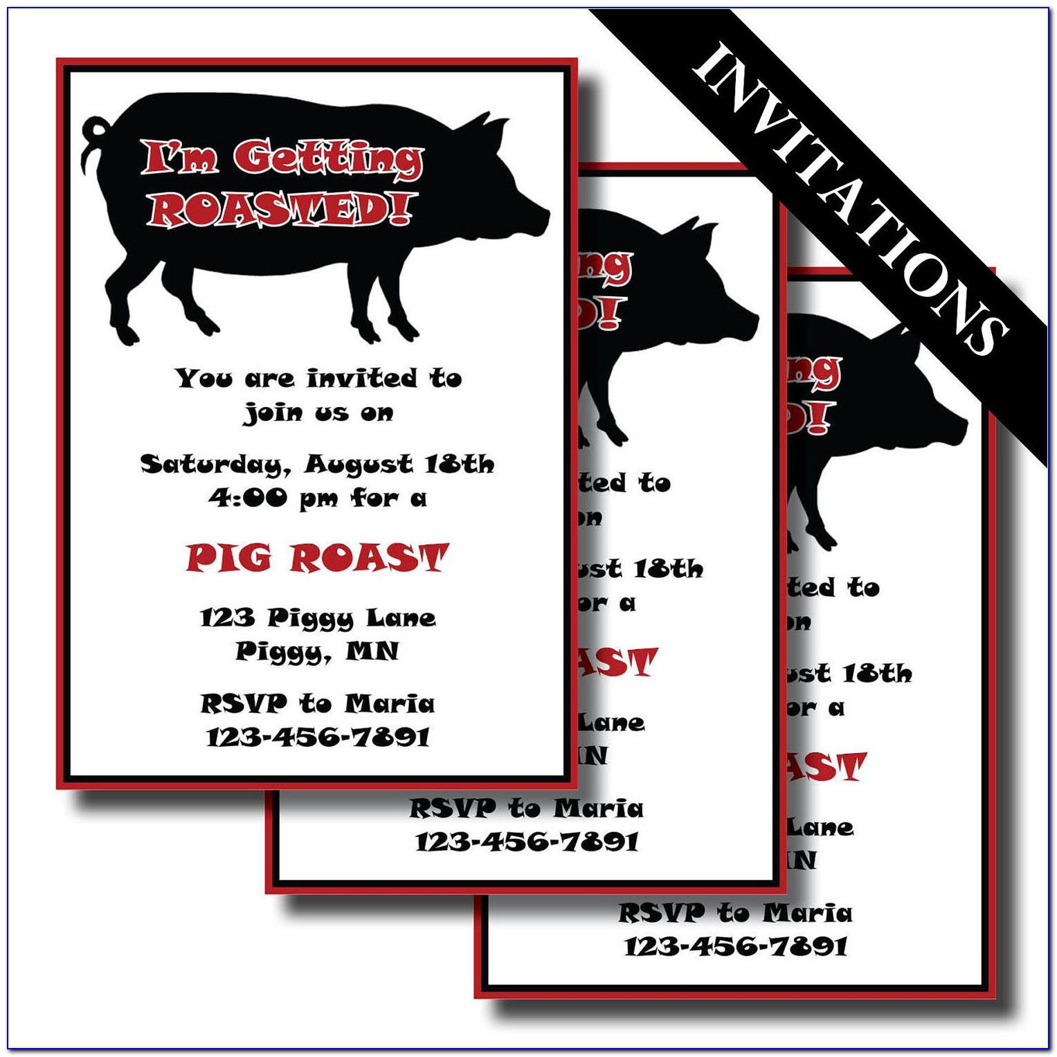 Hog Roast Invitations