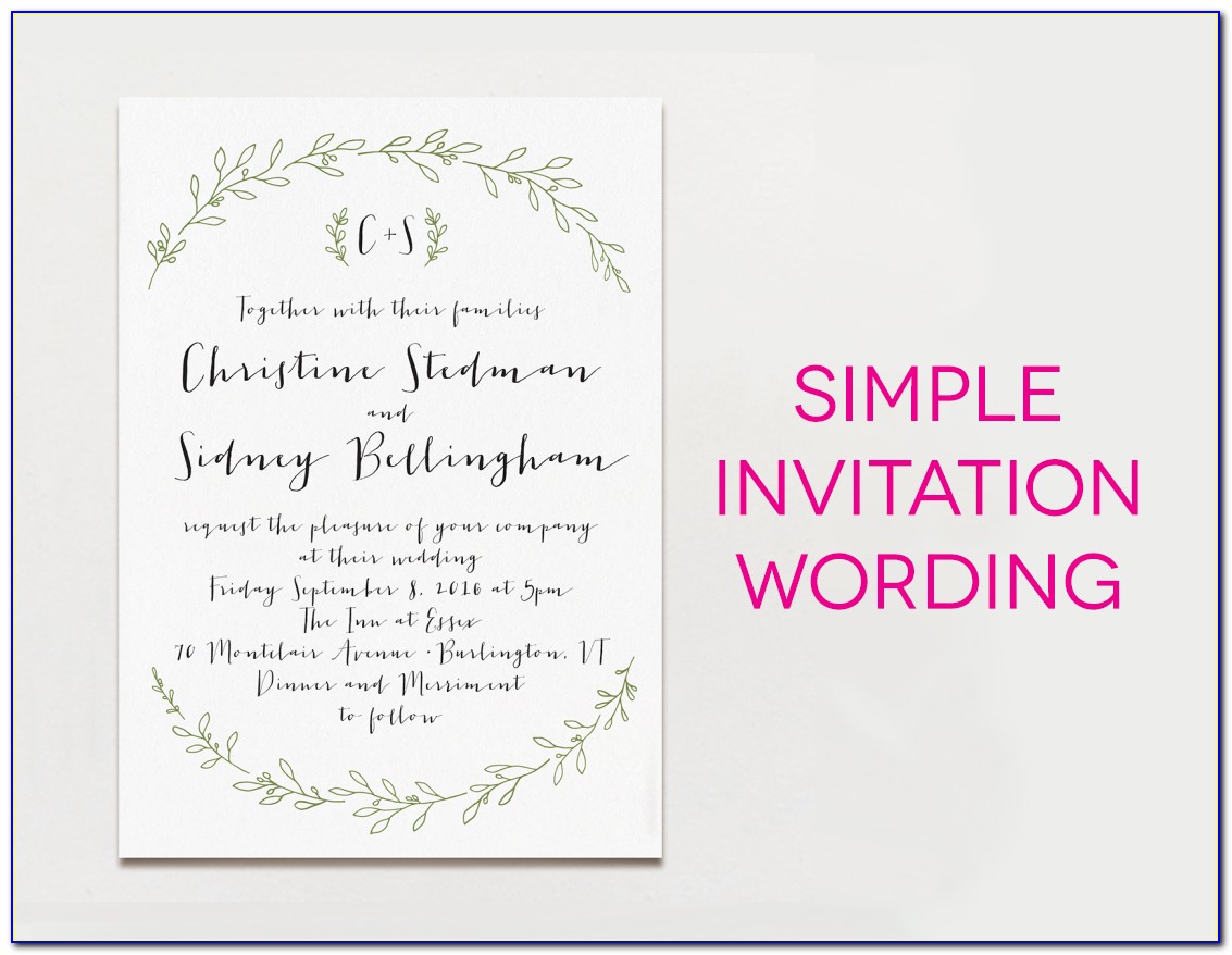 Invitation Text Message Sample For Wedding