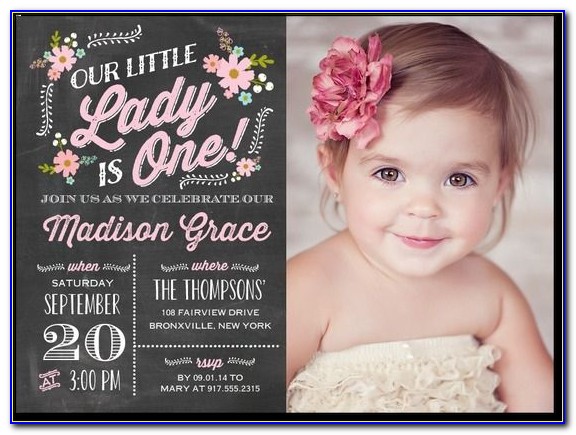 Invitation Wording For First Birthday Of Baby Girl