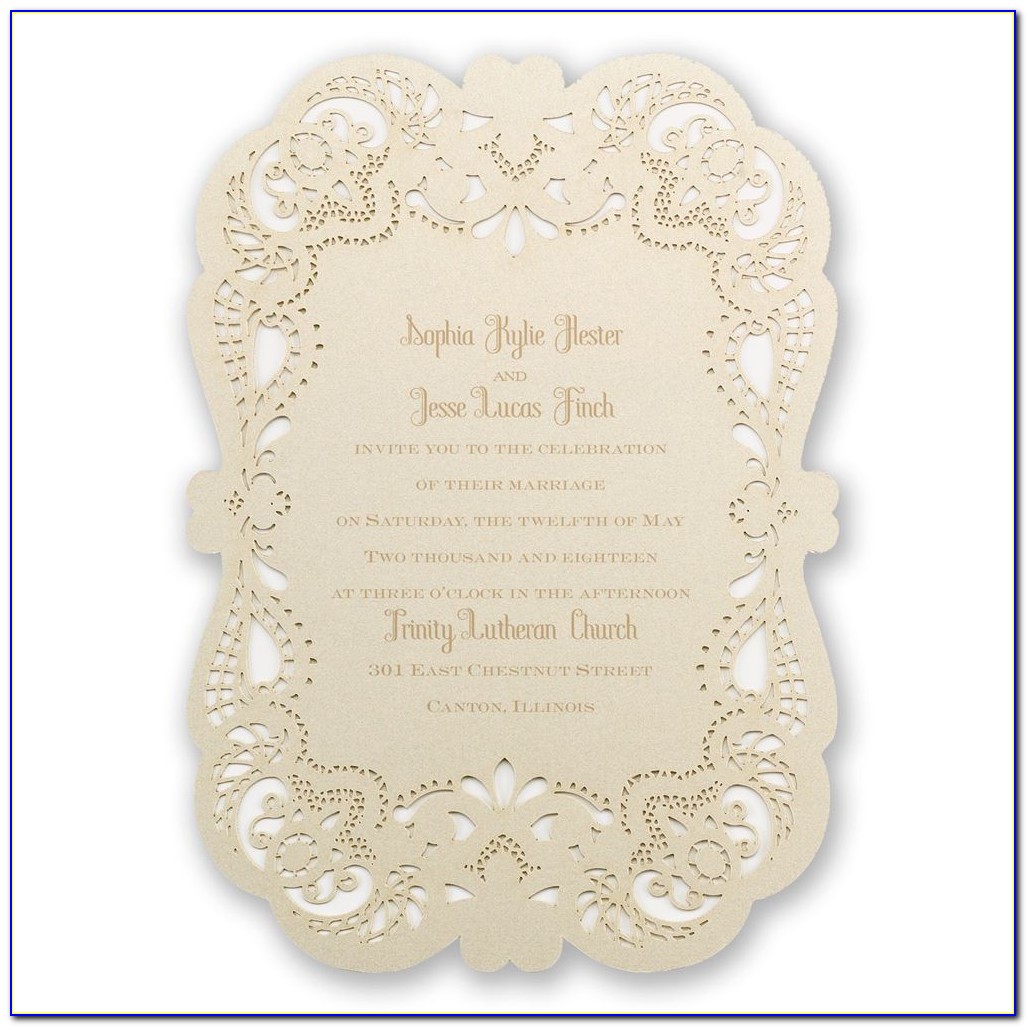 Lace Wedding Invitations Templates