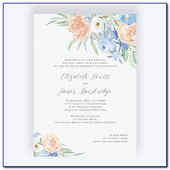 Light Blue Colour Wedding Invitations