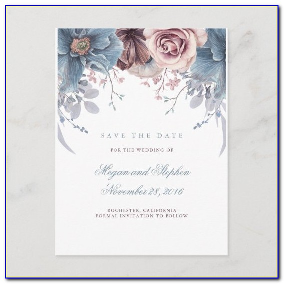 Light Blue Themed Wedding Invitations