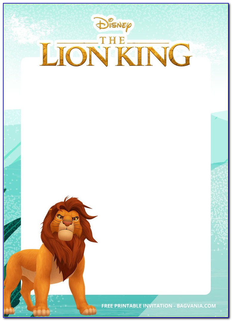 Lion King Birthday Invitations Online