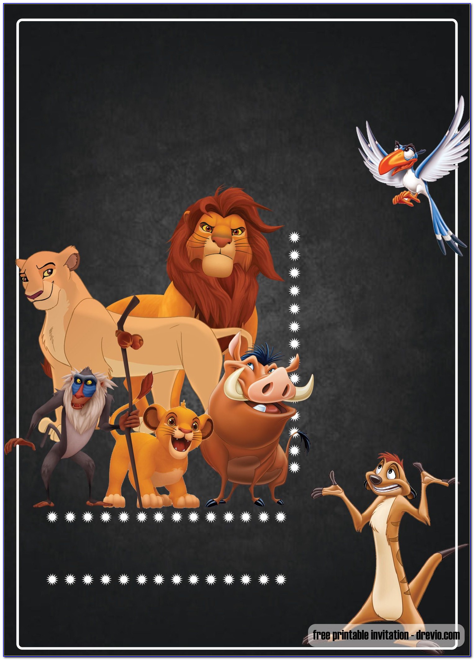 Lion King Invitations Baby Shower