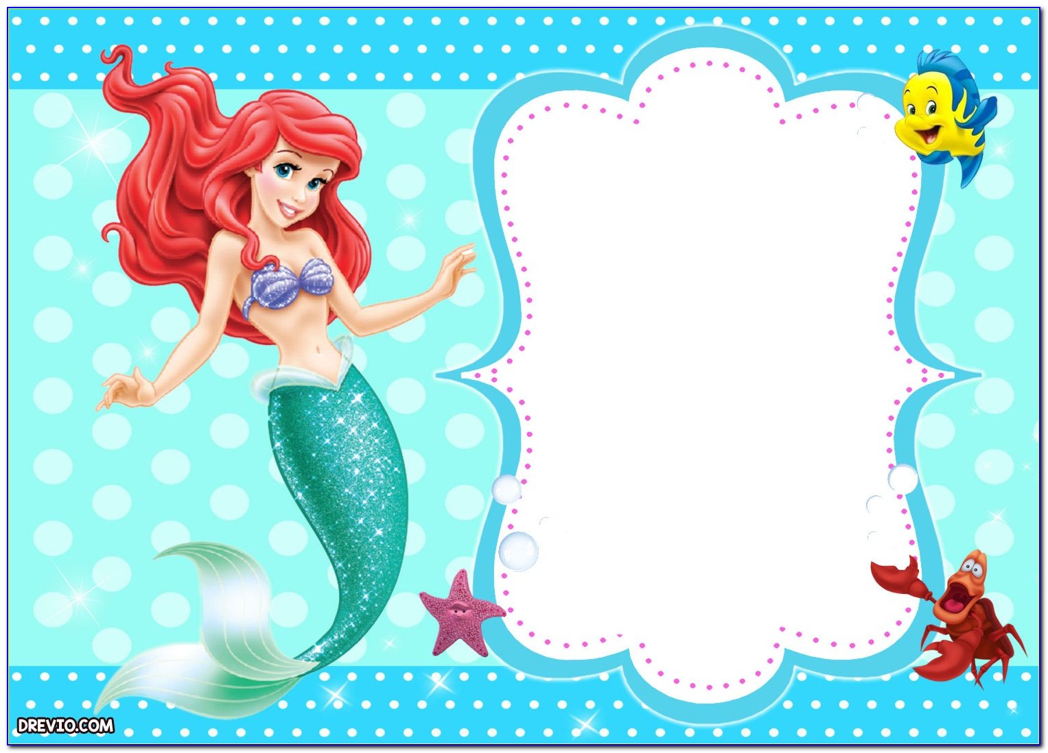 Little Mermaid Invitations Free Download