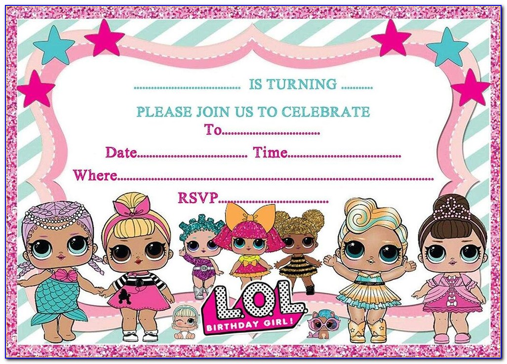Lol Doll Invitation Template