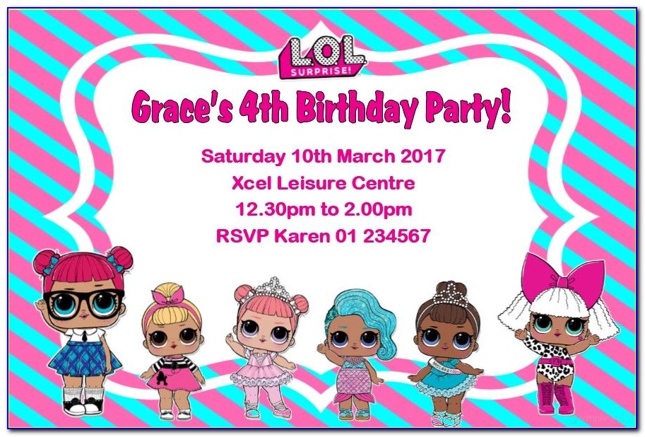 Lol Doll Party Invitations