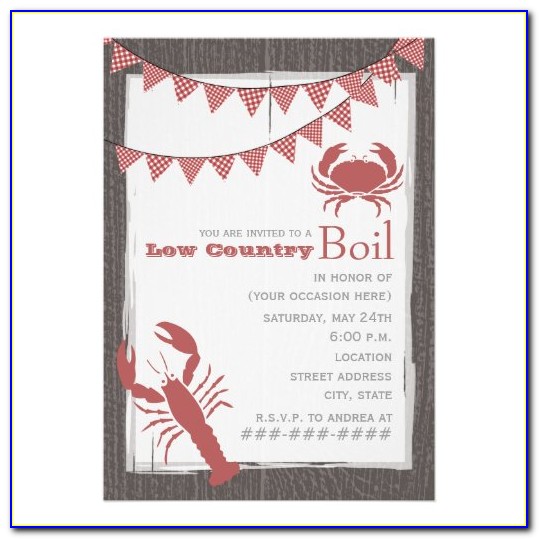 Low Country Boil Birthday Invitations