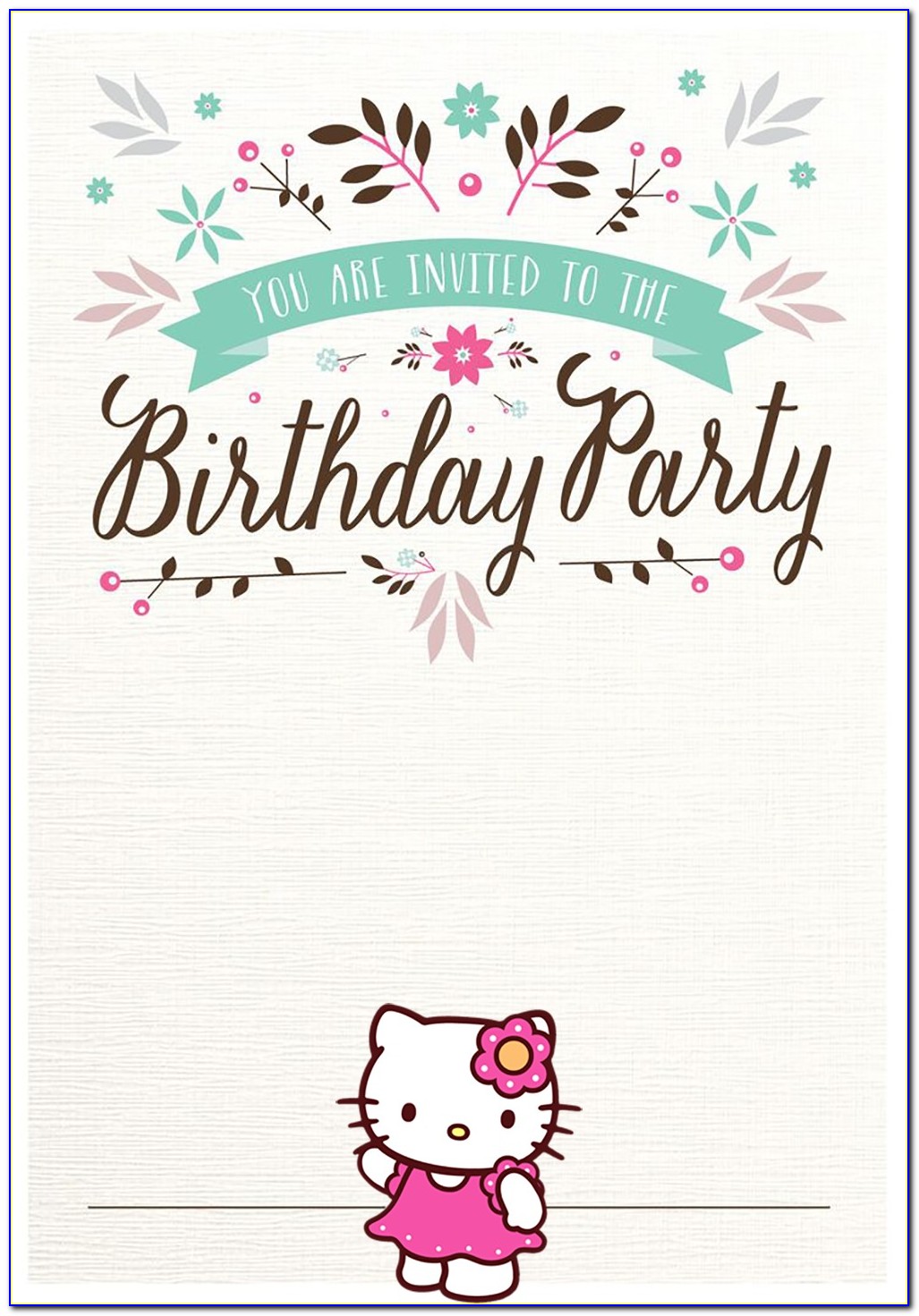 Make A Birthday Invitation Online Free Printable