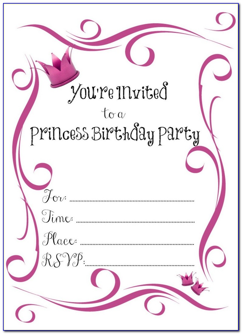 Make Your Own Birthday Invitations Online Free Printable
