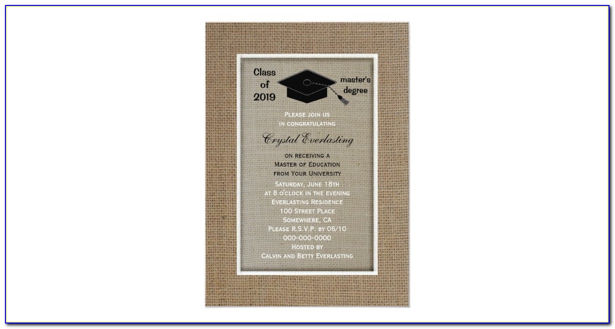 Master's Degree Graduation Announcement Wording