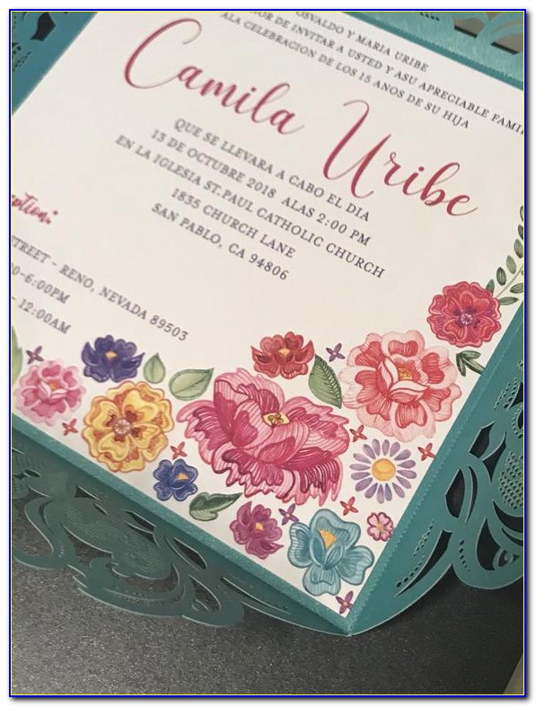 Mexican Themed Quinceanera Invitations
