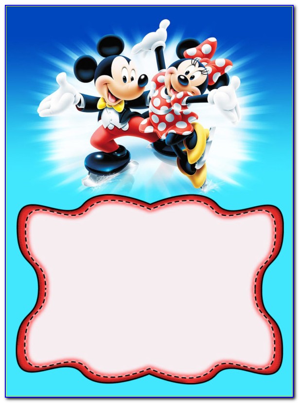 Mickey And Minnie Mouse Birthday Party Invitations