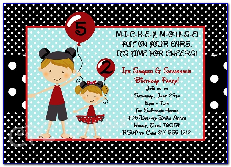 Mickey And Minnie Send Wedding Invitation