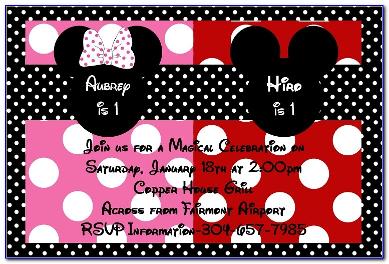 Mickey And Minnie Wedding Invitations Uk