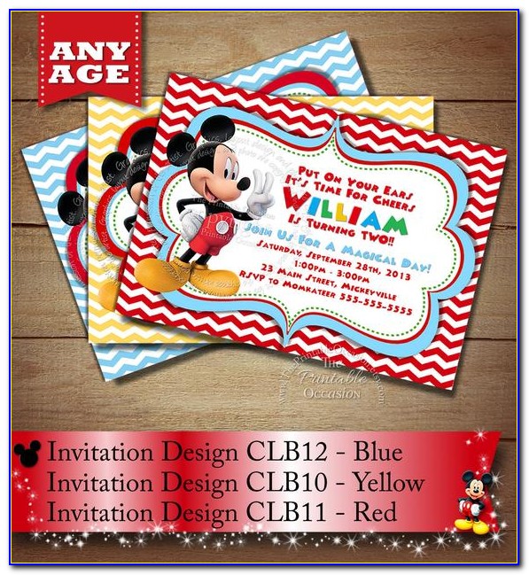 Mickey Mouse 2nd Birthday Invitation Ideas