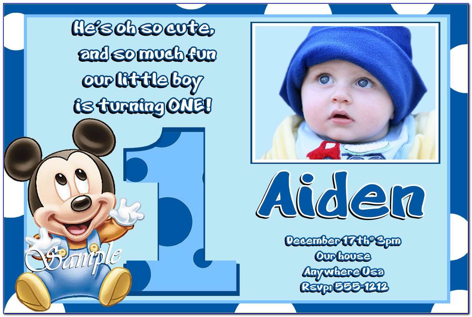 Mickey Mouse Baby Shower Invitations Free