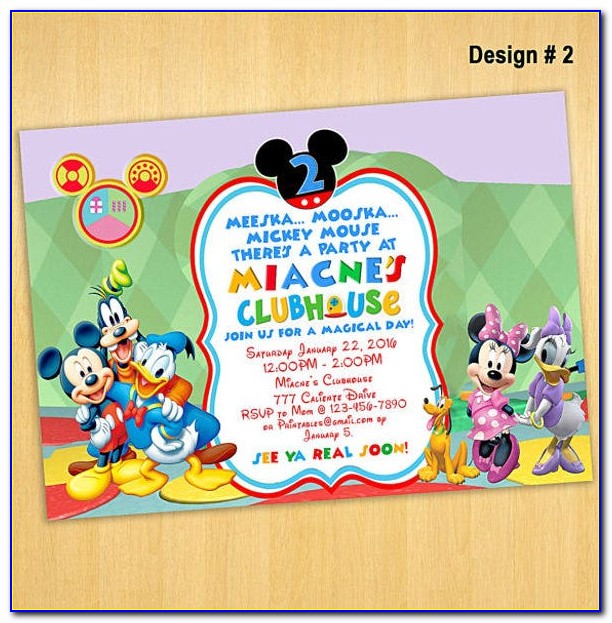 Mickey Mouse Clubhouse Invitations Personalized