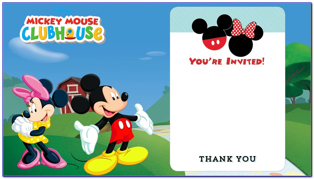 Mickey Mouse Clubhouse Invitations Template
