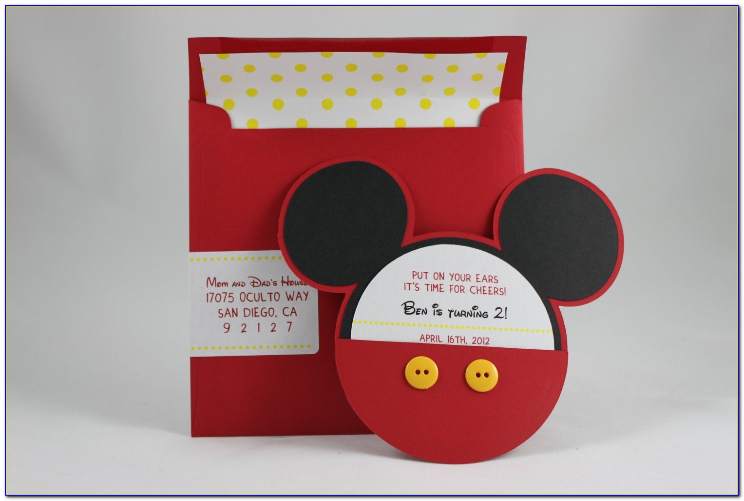 Mickey Mouse Custom Invitations