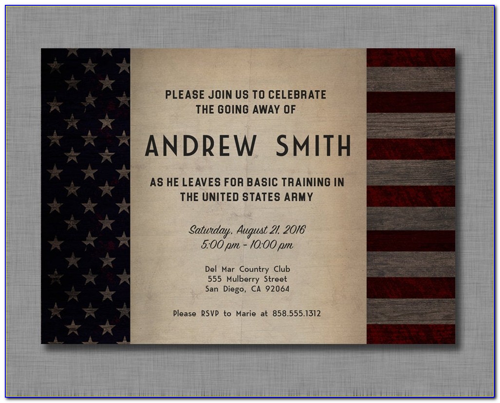 Military Going Away Invitations