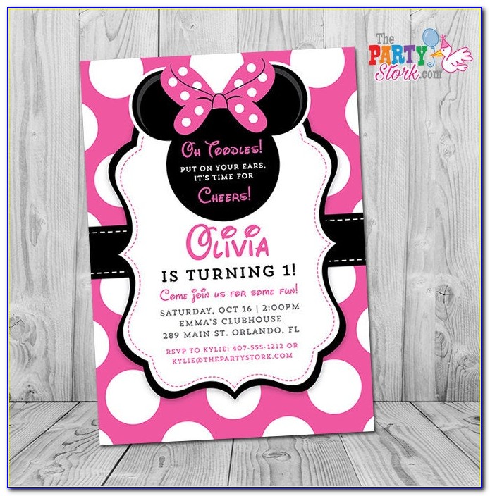 Minnie Mouse 1st Birthday Invitation Ideas
