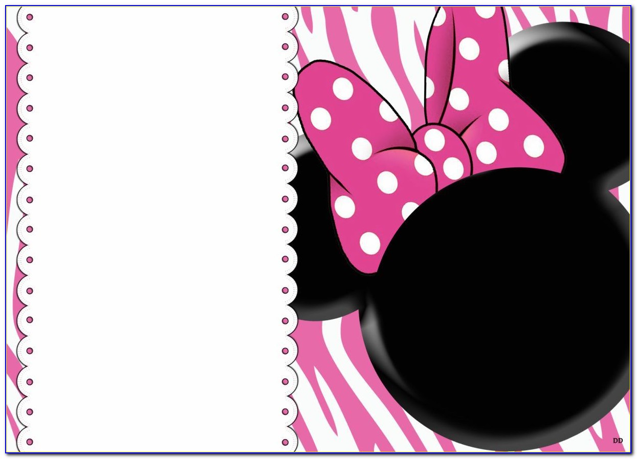 Minnie Mouse 1st Birthday Invitations With Photo
