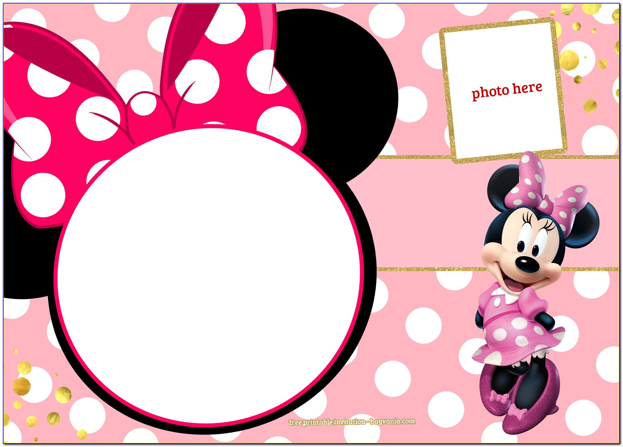 Minnie Mouse Invitations Printable Template