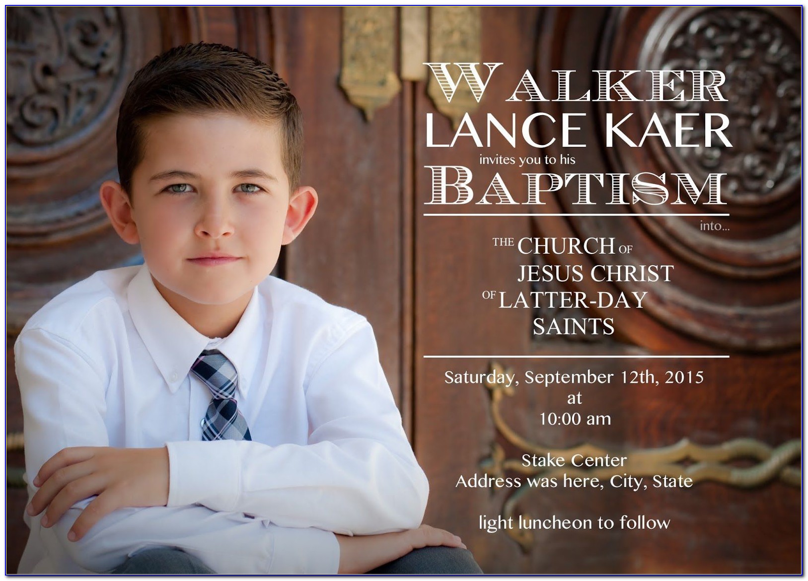 Mormon Baptism Invitations