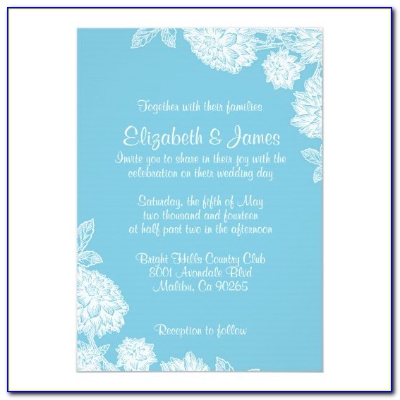 Navy Blue And White Wedding Invitations