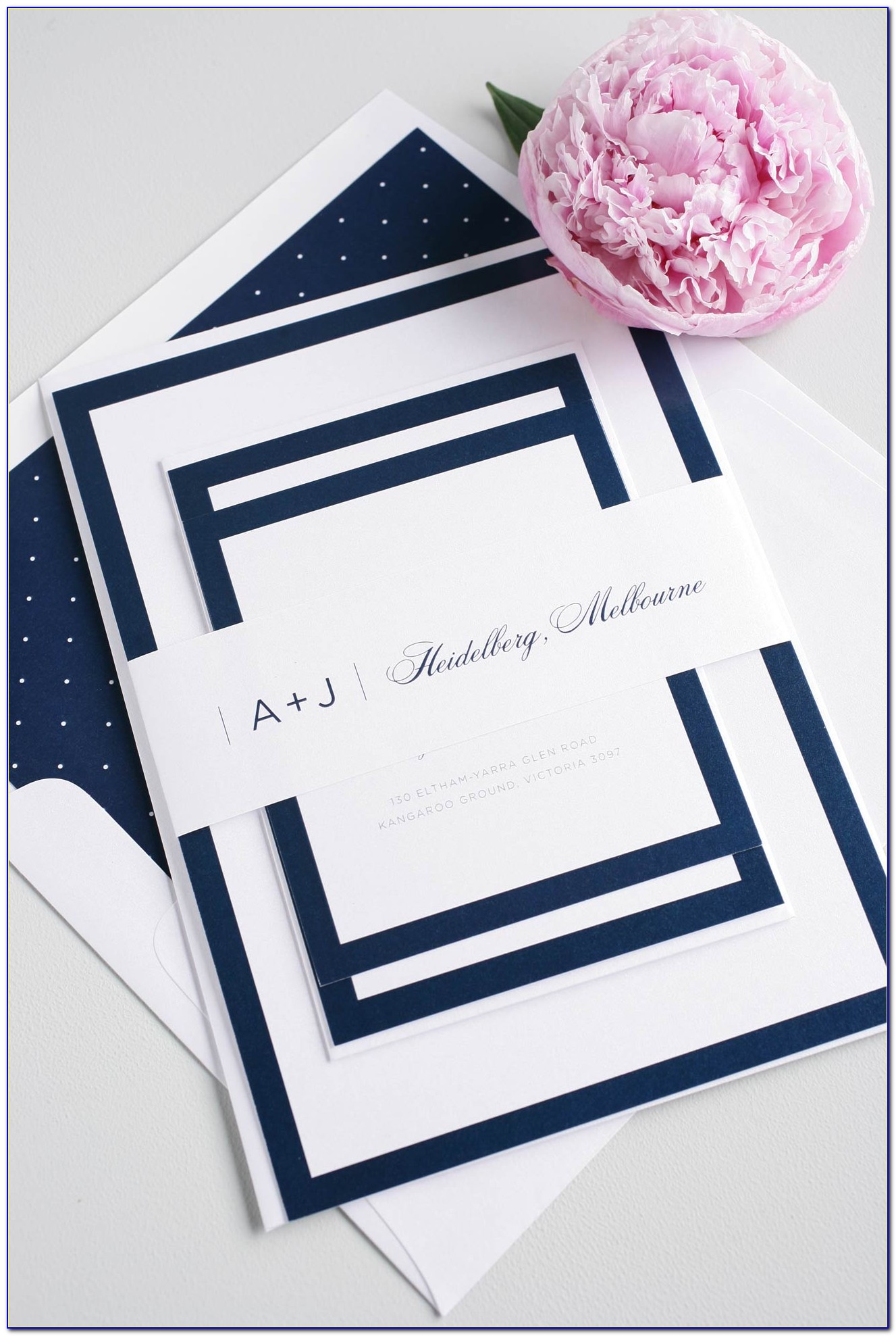 Navy Blue Wedding Invitation Envelopes