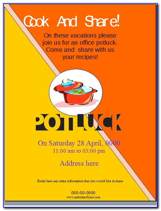 Office Potluck Invitation Email Example