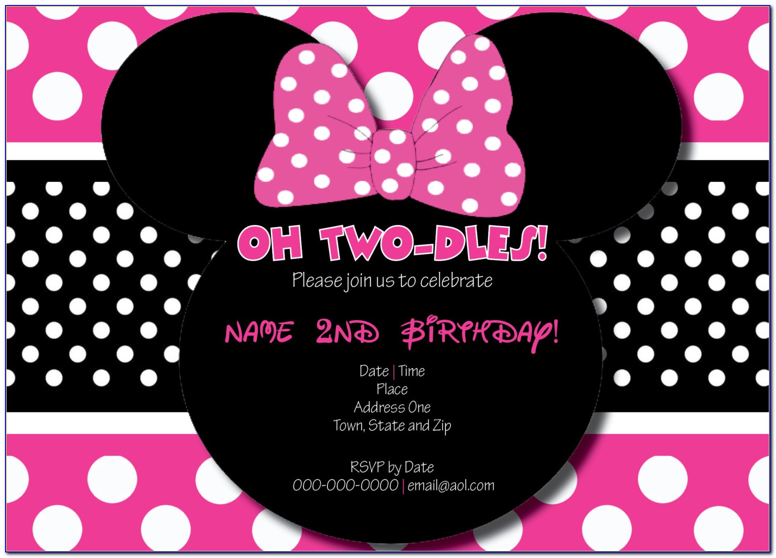 Oh Twodles Birthday Party Invitations