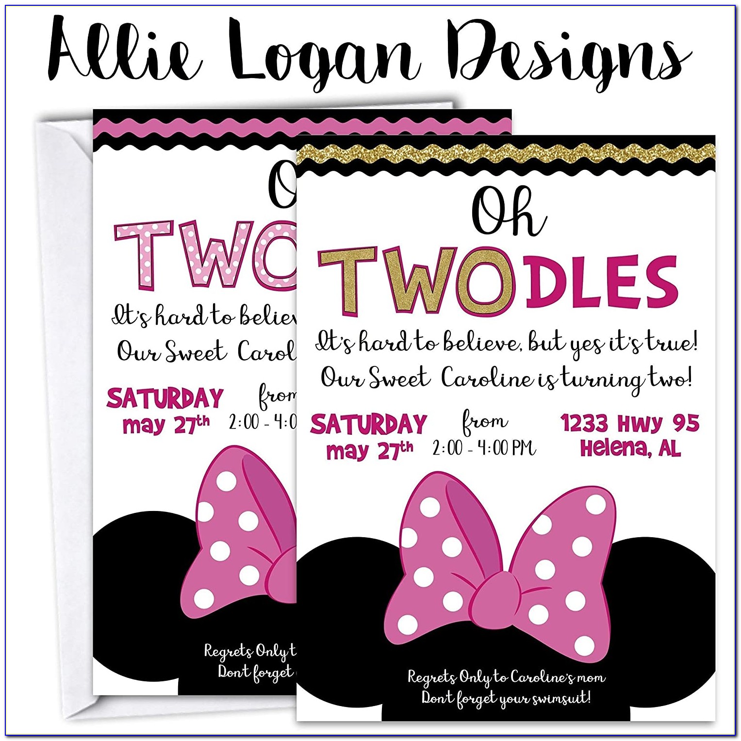 Oh Twodles Invitation Template