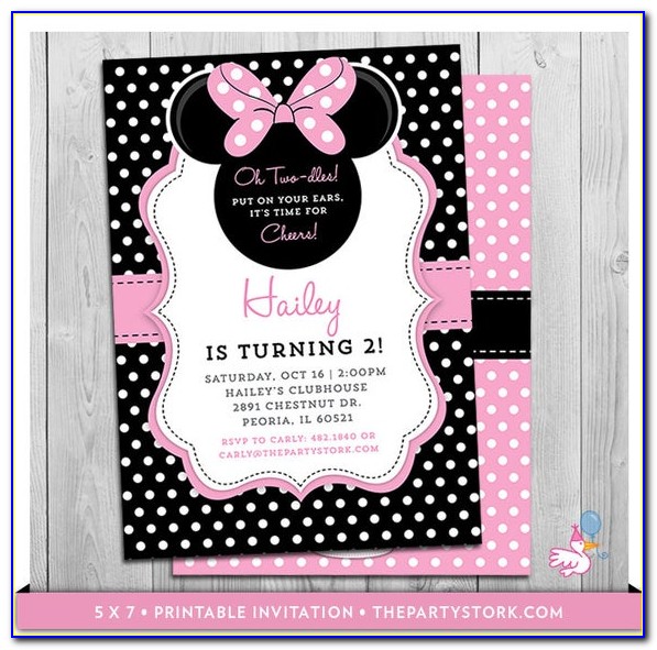 Oh Twodles Minnie Mouse Invitations