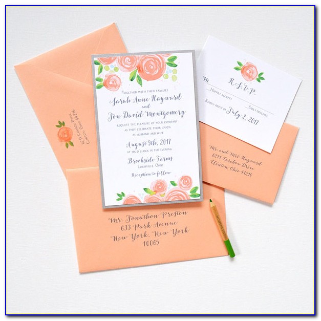 Peach Wedding Invitation Background Designs