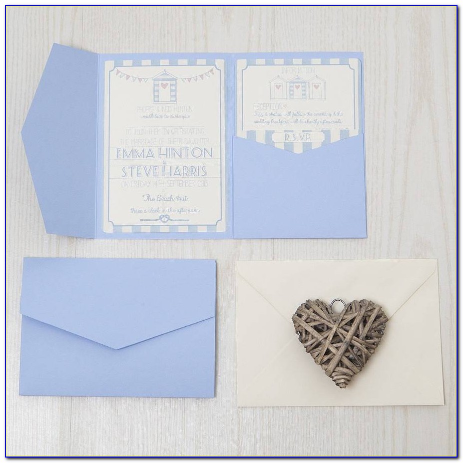 Pocket Fold Wedding Invitation Envelopes